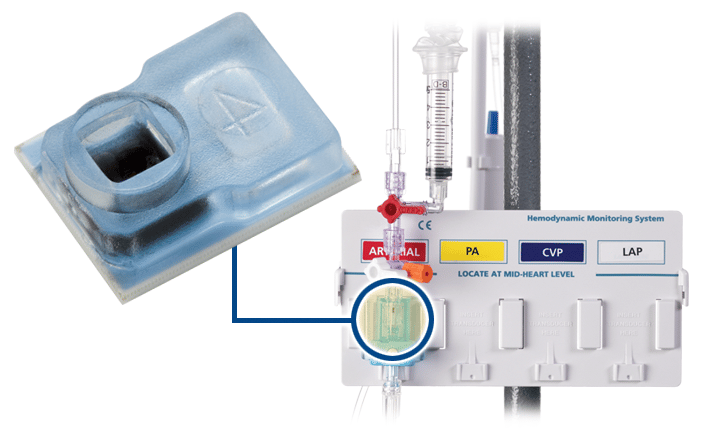 BP Series pressure sensor in a blood-pressure transducer